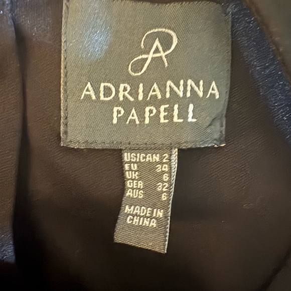 Adrianna Papell Ruffle Mini Dress in Black and White - Picture 5 of 5